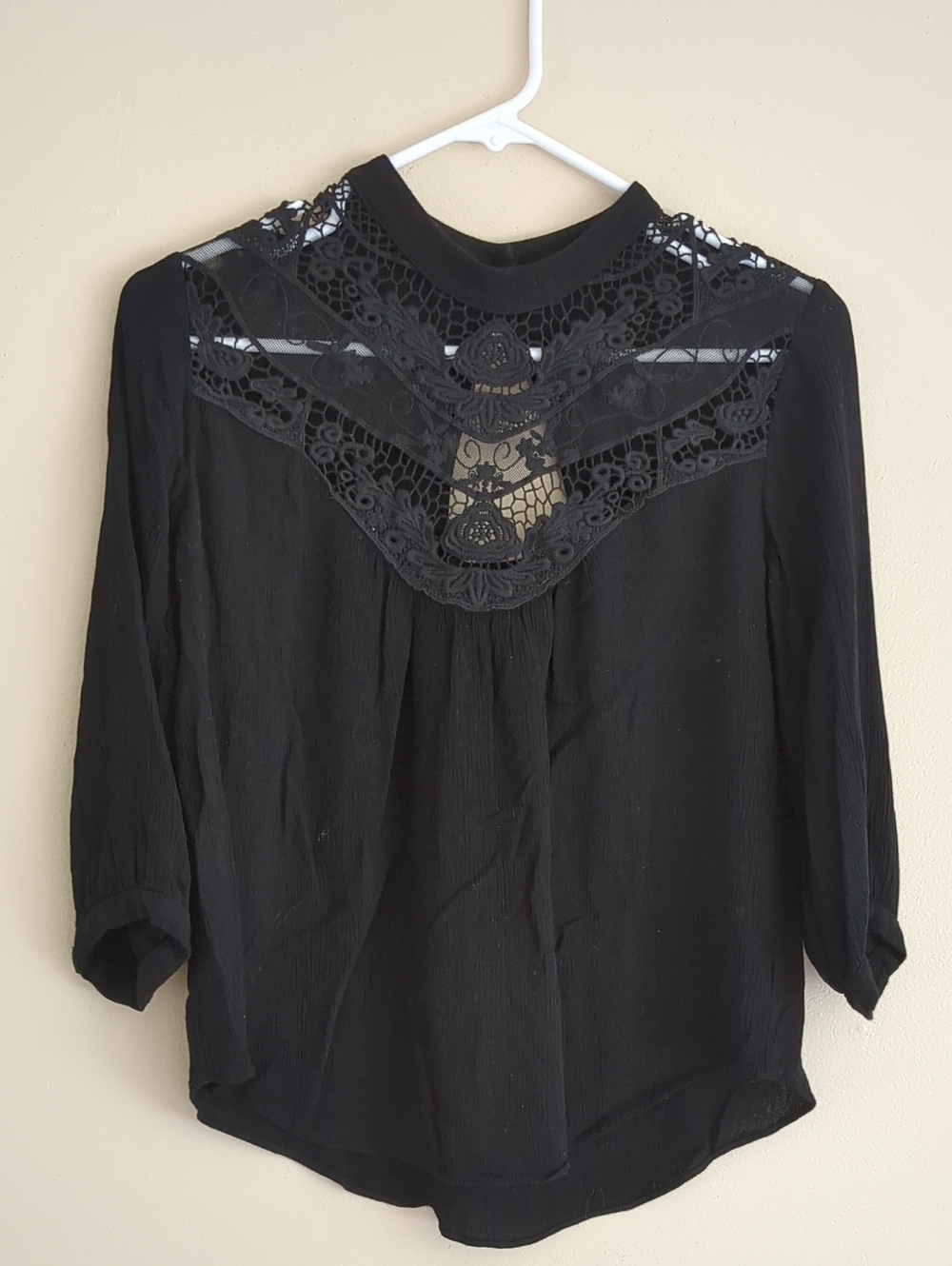 Small A. Byer Black Shirt Top